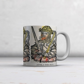 Attila The Hun in the Nuremberg Chronicle (1493). Fine Art Mug/Cup. Ideal Gift Coffee/Tea Mug